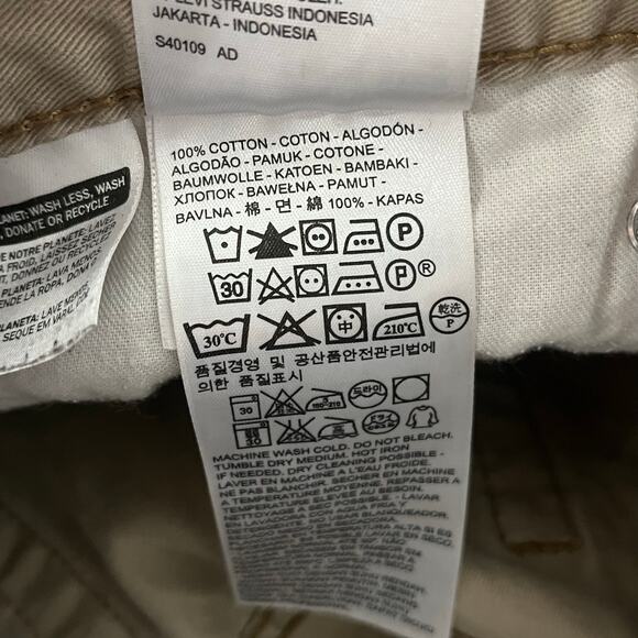 Levi's 508 Khaki Jeans - Size 34x30 - Picture 7 of 8